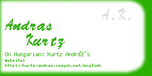 andras kurtz business card